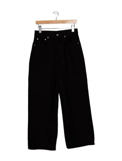 Pre-owned 6397 High-rise Wide Leg Jeans In Black