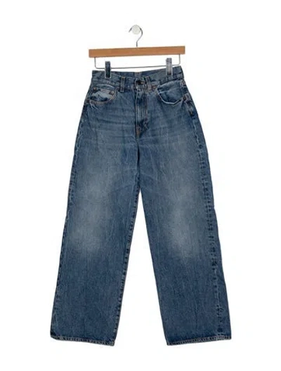 Pre-owned 6397 High-rise Wide Leg Jeans In Blue