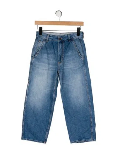 Pre-owned 6397 High-rise Wide Leg Jeans In Blue