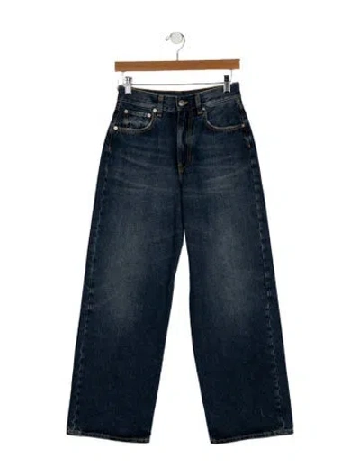 Pre-owned 6397 High-rise Wide Leg Jeans In Blue