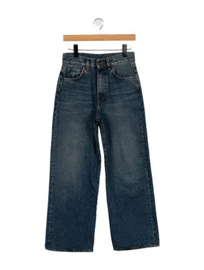 Pre-owned 6397 High-rise Wide Leg Jeans In Blue