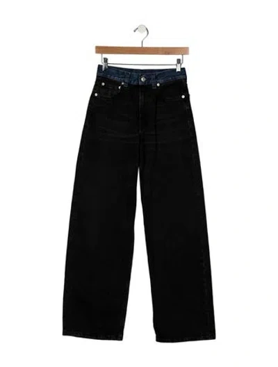 Pre-owned 6397 High-rise Wide Leg Jeans In Blue