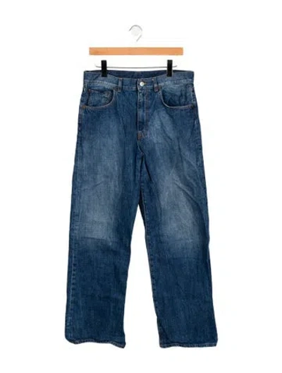 Pre-owned 6397 High-rise Wide Leg Jeans In Blue