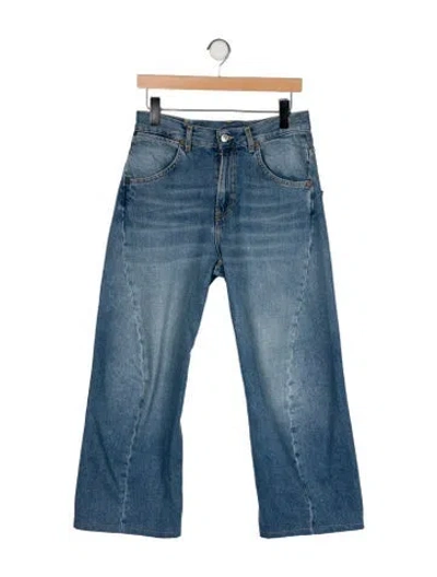 Pre-owned 6397 High-rise Wide Leg Jeans In Blue