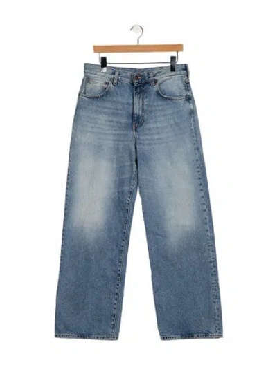 Pre-owned 6397 High-rise Wide Leg Jeans In Blue