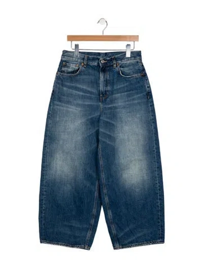 Pre-owned 6397 High-rise Wide Leg Jeans In Blue
