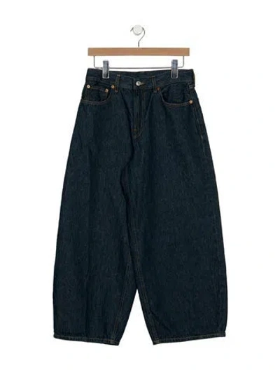 Pre-owned 6397 High-rise Wide Leg Jeans In Blue