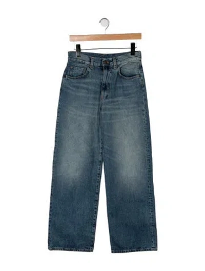 Pre-owned 6397 High-rise Wide Leg Jeans In Blue
