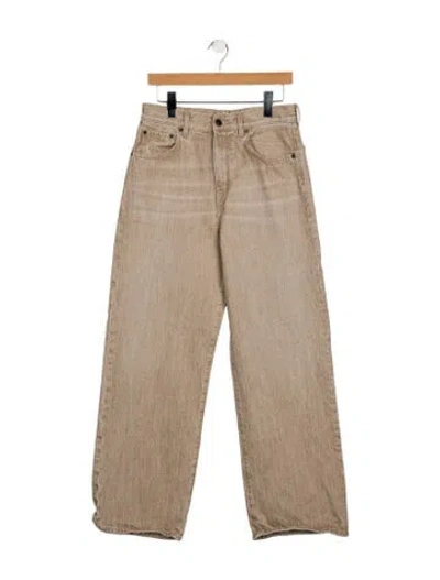 Pre-owned 6397 High-rise Wide Leg Jeans In Gray
