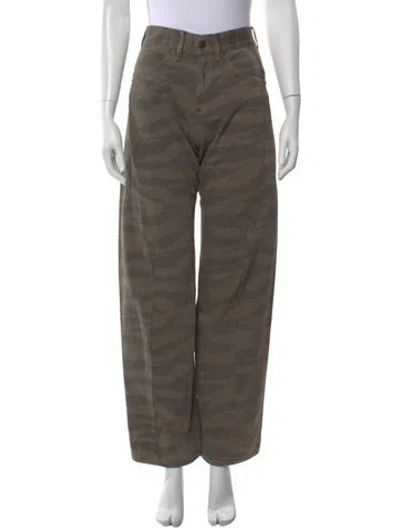 Pre-owned 6397 High-rise Wide Leg Jeans W/ Tags In Green
