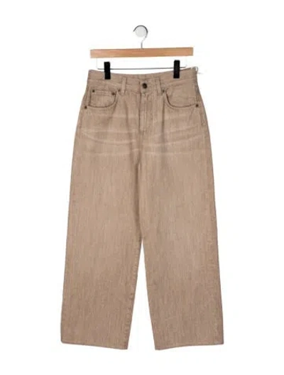 Pre-owned 6397 High-rise Wide Leg Jeans W/ Tags In Neutral