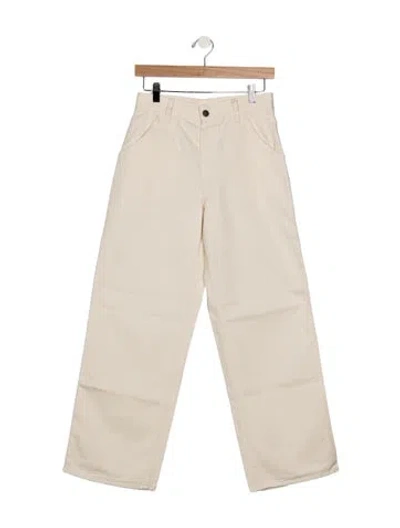Pre-owned 6397 High-rise Wide Leg Jeans W/ Tags In Neutrals