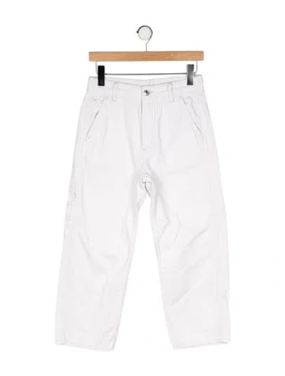 Pre-owned 6397 High-rise Wide Leg Jeans In White