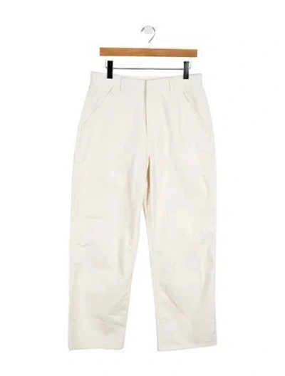 Pre-owned 6397 High-rise Wide Leg Jeans In White