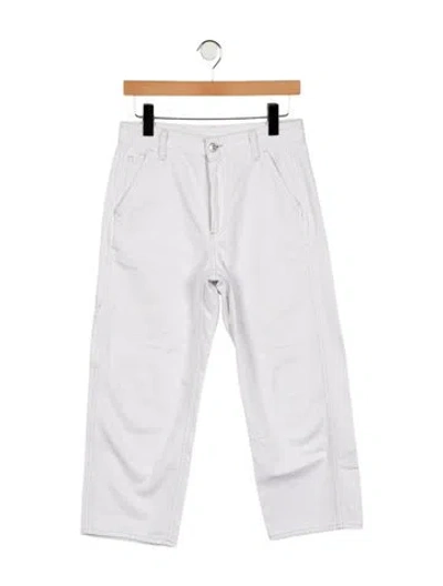 Pre-owned 6397 High-rise Wide Leg Jeans In White