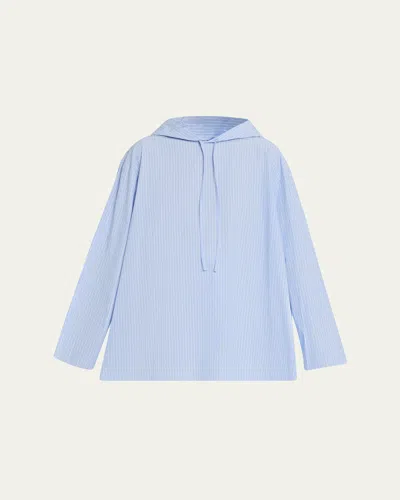 6397 Hooded Poplin Shirt In Multi