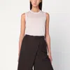 6397 Ivory Semi-sheer Tank Top
