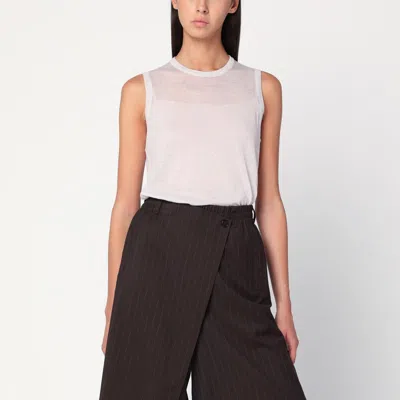 6397 IVORY SEMI-SHEER TANK TOP