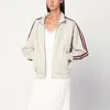 6397 Fleece Zip-up Track Jacket In Neutral
