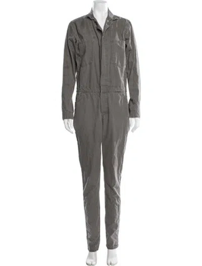 Pre-owned 6397 Jumpsuit In Gray