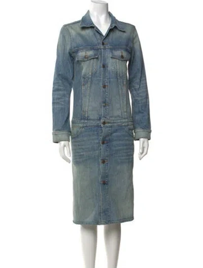Pre-owned 6397 Knee-length Dress In Blue