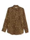 6397 Leopard-print Buttoned Shirt In Brown