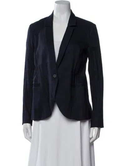 Pre-owned 6397 Linen Blazer In Blue