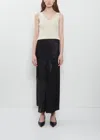 6397 Long Patchwork Skirt In Black