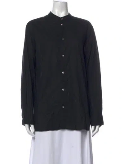 Pre-owned 6397 Long Sleeve Button-up Top In Blue