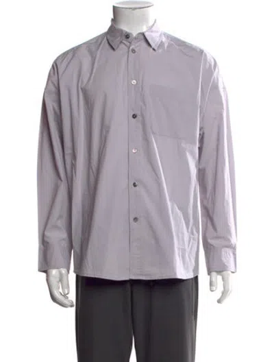 Pre-owned 6397 Long Sleeve Dress Shirt In Purple