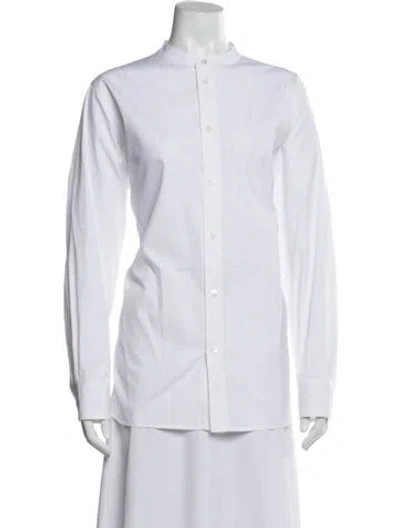 Pre-owned 6397 Long Sleeve Top In White