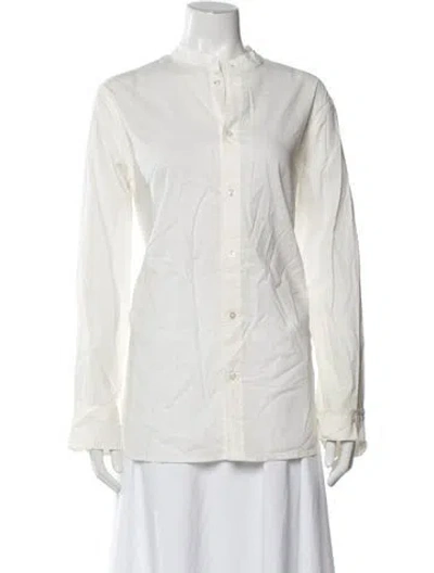 Pre-owned 6397 Long Sleeve Top In White