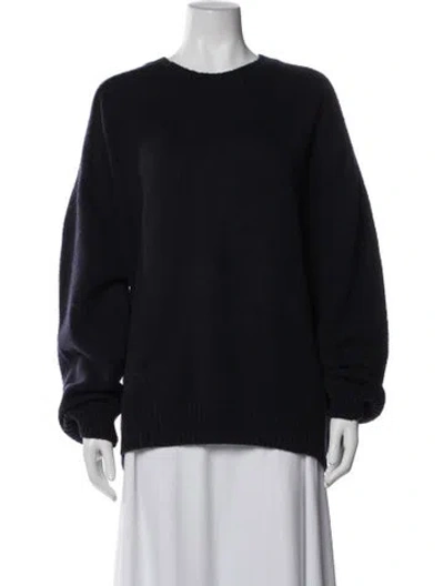 Pre-owned 6397 Merino Wool Crew Neck Sweater In Blue