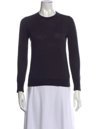 Pre-owned 6397 Merino Wool Crew Neck Sweater In Blue