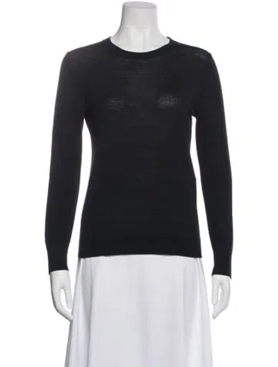 Pre-owned 6397 Merino Wool Crew Neck Sweater In Gray