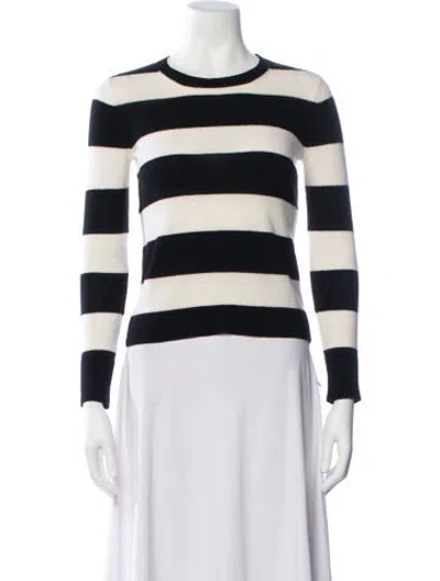 Pre-owned 6397 Merino Wool Striped Sweater In Neutrals