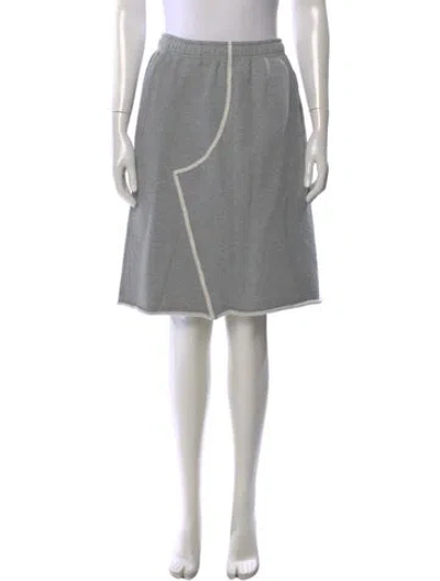 Pre-owned 6397 Midi Length Skirt In Gray
