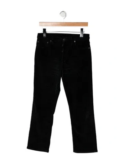 Pre-owned 6397 Mid-rise Flared Jeans In Black