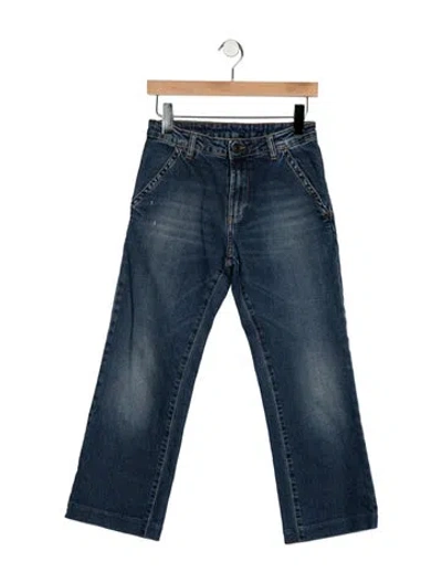 Pre-owned 6397 Mid-rise Flared Jeans In Blue