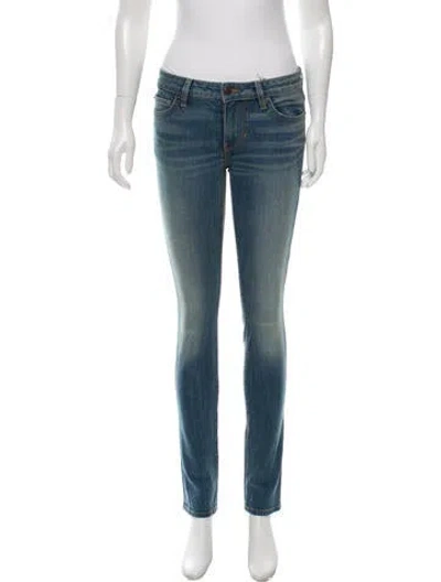Pre-owned 6397 Mid-rise Skinny Jeans In Blue