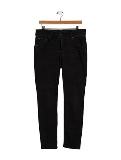Pre-owned 6397 Mid-rise Skinny Leg Jeans In Black