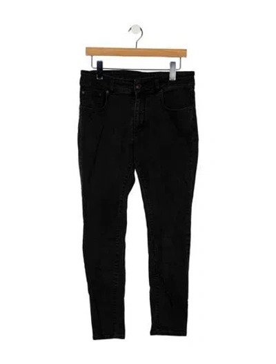 Pre-owned 6397 Mid-rise Skinny Leg Jeans In Black