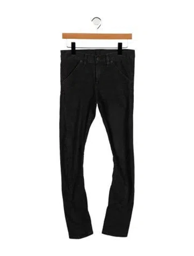 Pre-owned 6397 Mid-rise Skinny Leg Jeans In Black