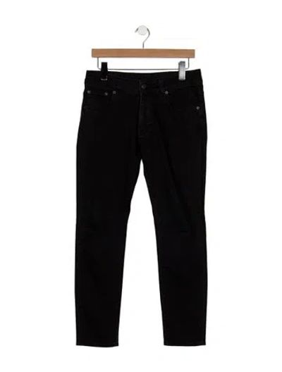 Pre-owned 6397 Mid-rise Skinny Leg Jeans In Black