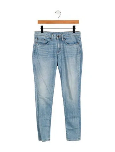 Pre-owned 6397 Mid-rise Skinny Leg Jeans In Blue