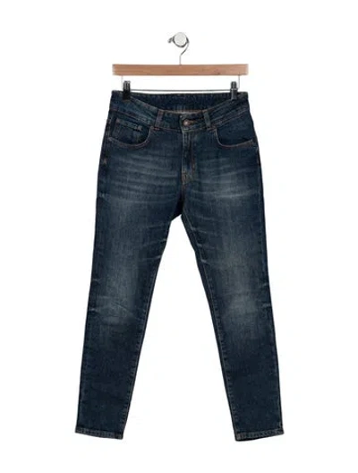Pre-owned 6397 Mid-rise Skinny Leg Jeans In Blue