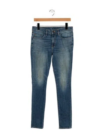 Pre-owned 6397 Mid-rise Skinny Leg Jeans In Blue