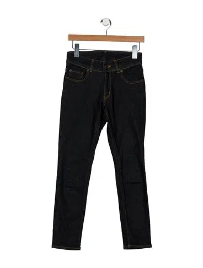 Pre-owned 6397 Mid-rise Skinny Leg Jeans In Blue