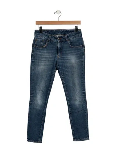 Pre-owned 6397 Mid-rise Skinny Leg Jeans In Blue