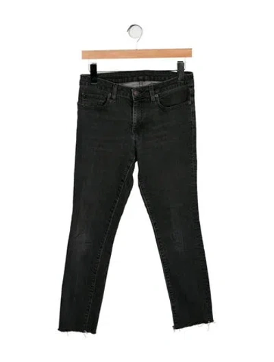 Pre-owned 6397 Mid-rise Skinny Leg Jeans In Gray